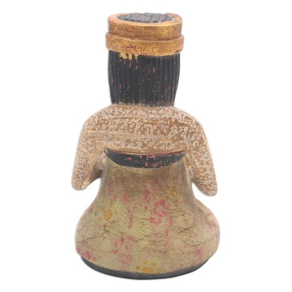 Alternate image for Hand Carved Albesia Wood Statuette Ceng Ceng