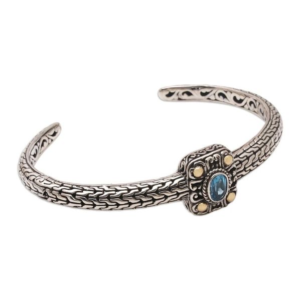 Alternate image for Gold-Accented Blue Topaz Cuff Bracelet My Lady in Blue