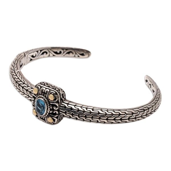Alternate image for Gold-Accented Blue Topaz Cuff Bracelet My Lady in Blue