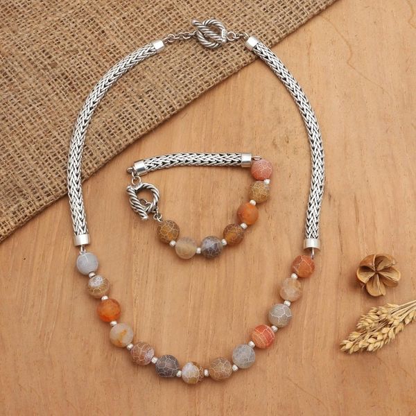 Alternate image for Agate and Sterling Silver Beaded Bracelet Sensations