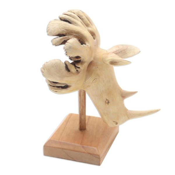 Alternate image for Jempinis Wood Rhino-Themed Statuette Rhino Dive