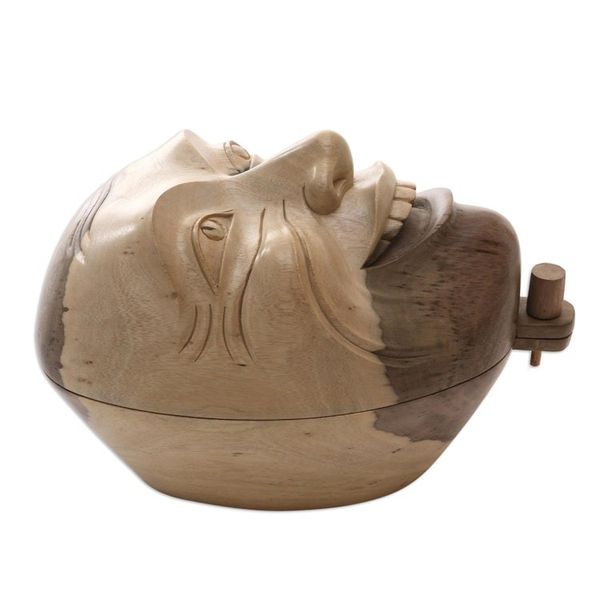 Alternate image for Balinese Hibiscus Wood Decorative Box Balinese Theater