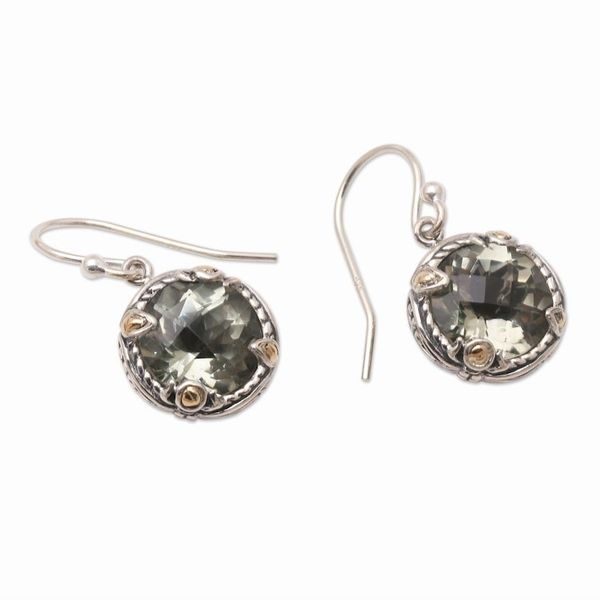 Alternate image for Gold-Accented Prasiolite Dangle Earrings Green Dream