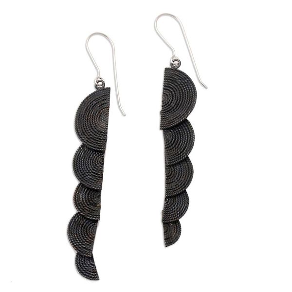 Alternate image for Hand Made Copper Dangle Earrings Hopeful Progression