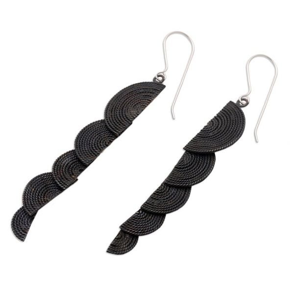 Alternate image for Hand Made Copper Dangle Earrings Hopeful Progression
