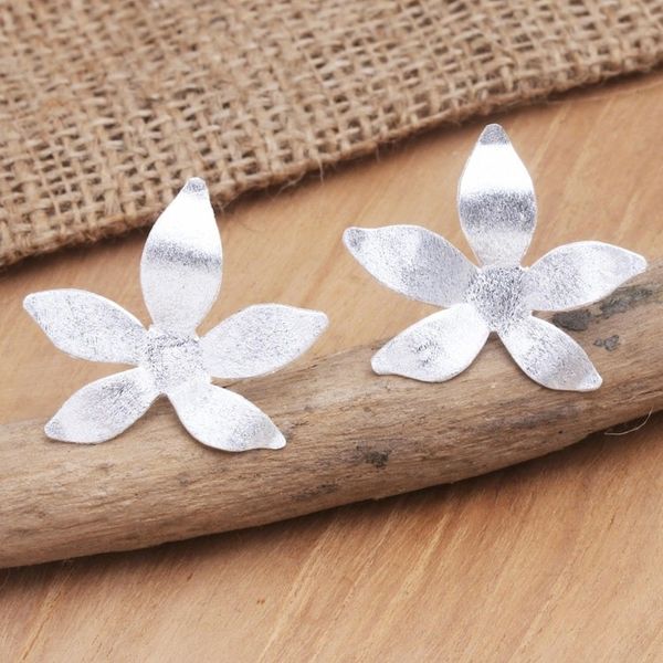 Alternate image for Hand Made Sterling Silver Drop Earrings Silver Surge
