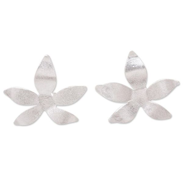 Alternate image for Hand Made Sterling Silver Drop Earrings Silver Surge