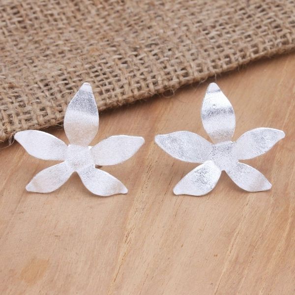 Alternate image for Hand Made Sterling Silver Drop Earrings Silver Surge