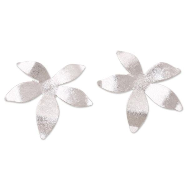 Alternate image for Hand Made Sterling Silver Drop Earrings Silver Surge