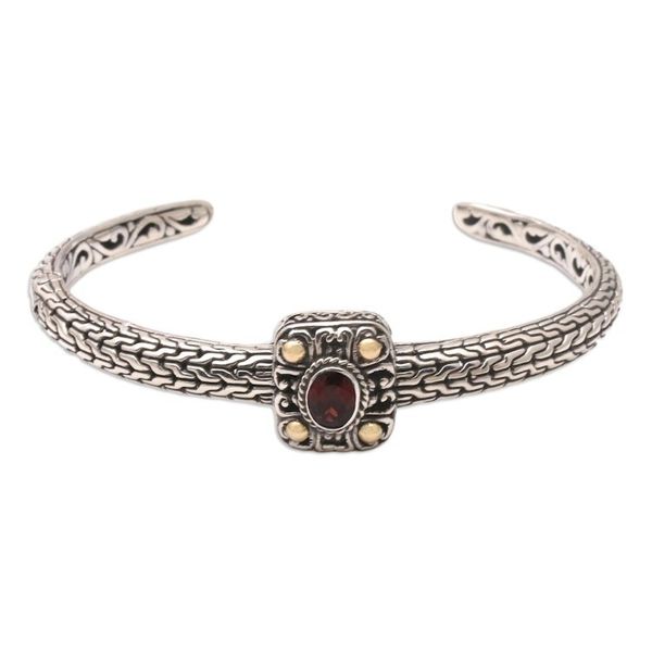 Alternate image for Gold-Accented Garnet Cuff Bracelet My Lady in Red