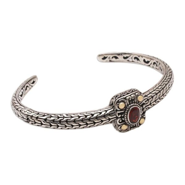 Alternate image for Gold-Accented Garnet Cuff Bracelet My Lady in Red