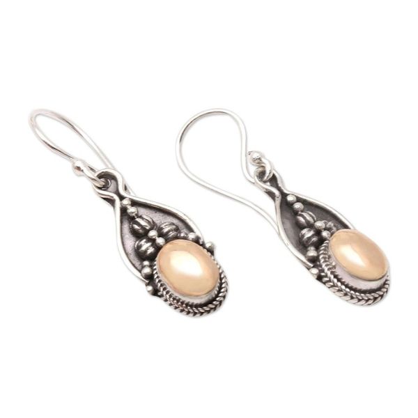 Alternate image for Gold-Accented Sterling Silver Dangle Earrings Golden Blink