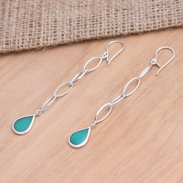 Alternate image for Sterling Silver and Resin Dangle Earrings Fresh Air