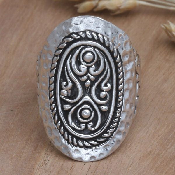 Alternate image for Mens Hand Made Sterling Silver Cocktail Ring Palace Door