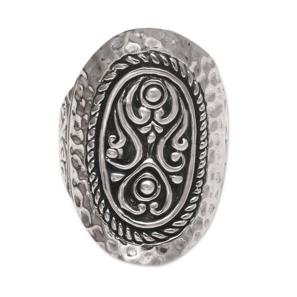Alternate image for Mens Hand Made Sterling Silver Cocktail Ring Palace Door