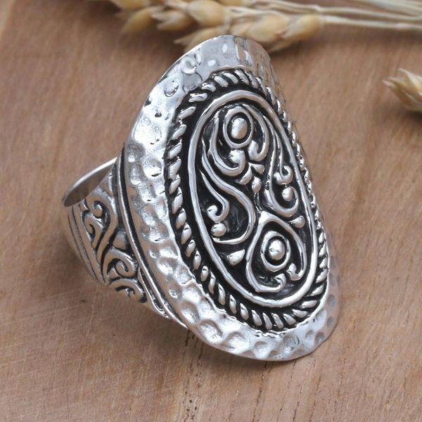 Alternate image for Mens Hand Made Sterling Silver Cocktail Ring Palace Door