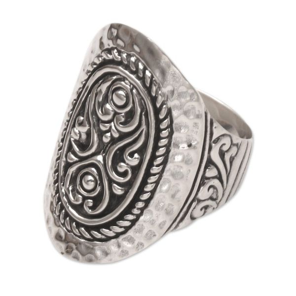 Alternate image for Mens Hand Made Sterling Silver Cocktail Ring Palace Door
