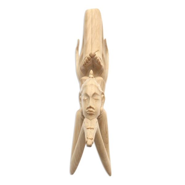 Alternate image for Handmade Wood Sculpture from Bali Flexible Female