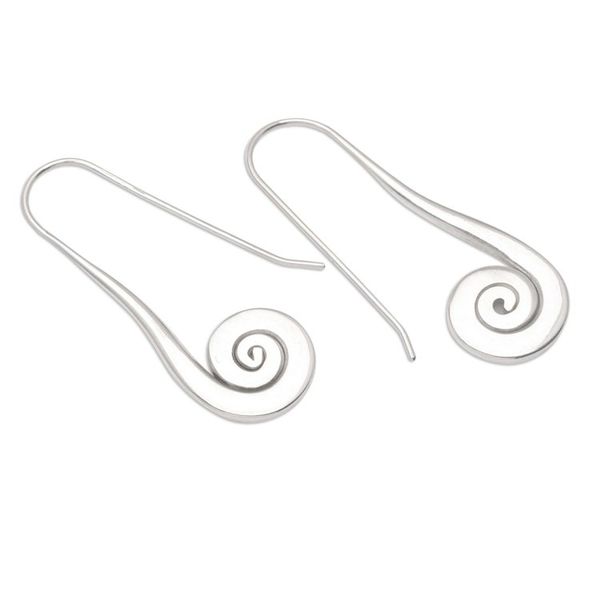 Alternate image for Lollipop-Inspired Sterling Silver Curled Drop Earrings Poured Candy