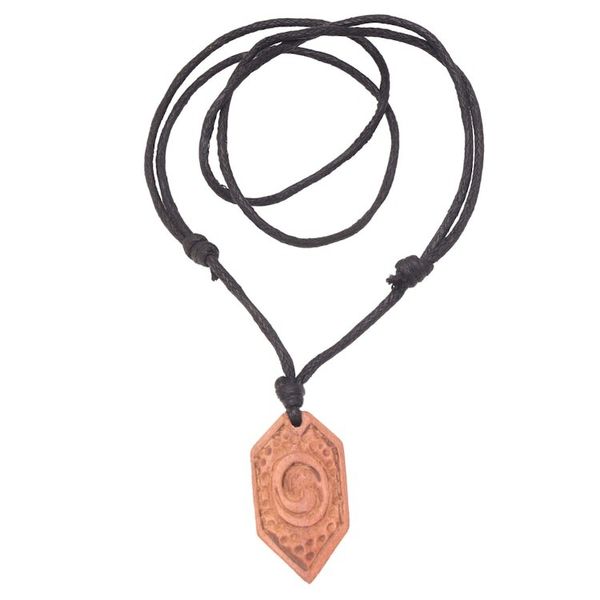 Alternate image for Mens Wood Pendant Necklace with Cotton Cord from Indonesia Strong Hero