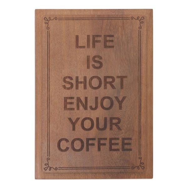 Alternate image for Coffee-Themed Reclaimed Wood Plaque from Bali Coffee Time