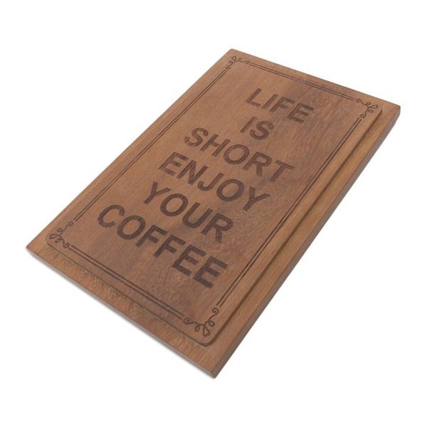 Alternate image for Coffee-Themed Reclaimed Wood Plaque from Bali Coffee Time