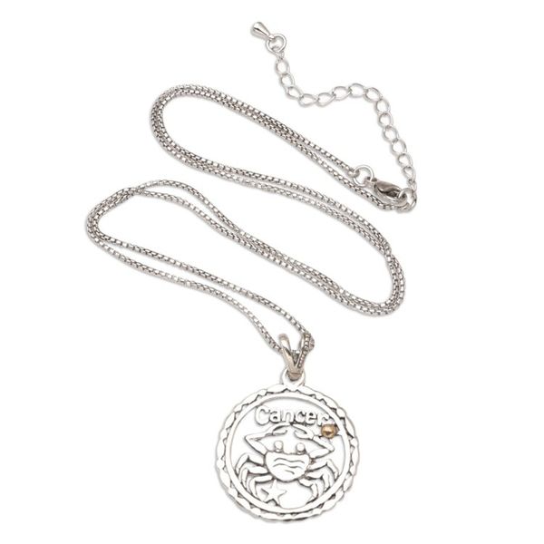 Alternate image for 18k Gold-Accented Cancer Pendant Necklace from Bali Sparkling Cancer