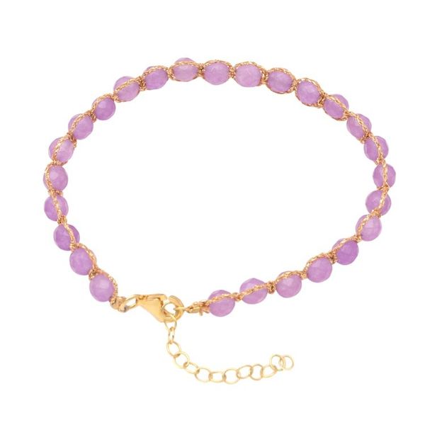 Alternate image for Artisan Crafted Bracelet with Purple Quartz Purple and Gold