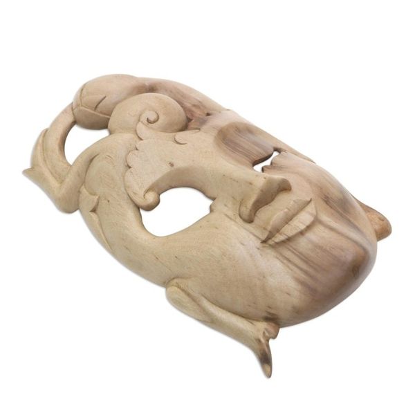 Alternate image for Artisan Crafted Wood Mask from Bali Mellow Mood