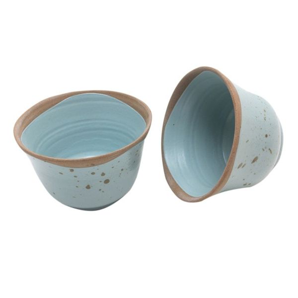 Alternate image for Dessert Bowls Handmade in Java Pair Blue Bell