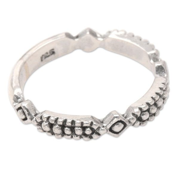 Alternate image for Artisan Crafted Sterling Silver Band Ring from Bali United in Joy