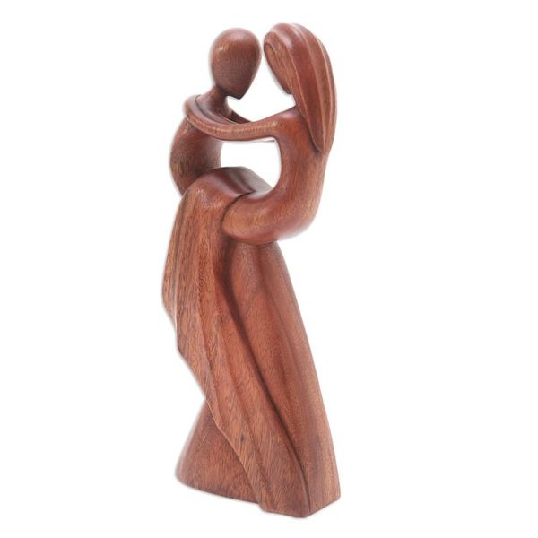 Alternate image for Hand Carved Romantic Suar Wood Statuette Romantic Fairytale