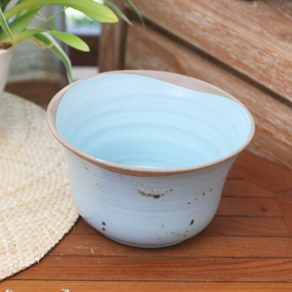 Alternate image for Handcrafted Ceramic Serving Bowl Blue Bell