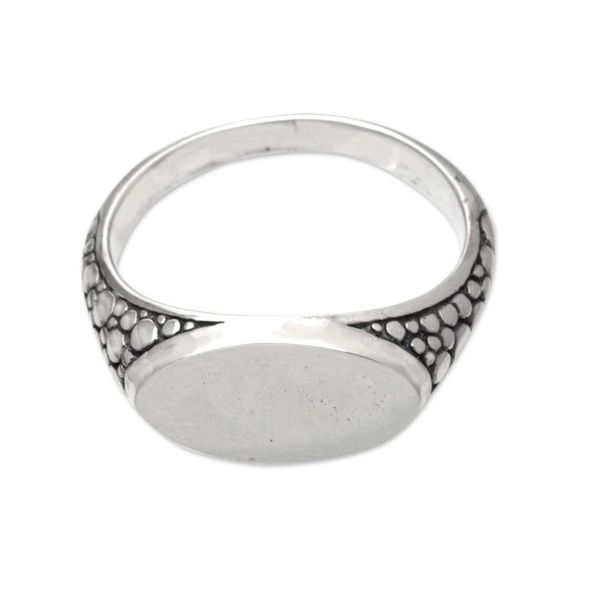 Alternate image for Bubble-Themed Sterling Silver Domed Ring from Bali Fine Ocean