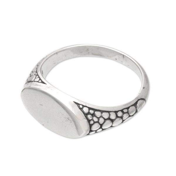 Alternate image for Bubble-Themed Sterling Silver Domed Ring from Bali Fine Ocean