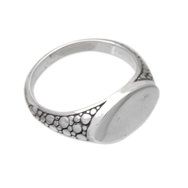 Alternate image for Bubble-Themed Sterling Silver Domed Ring from Bali Fine Ocean