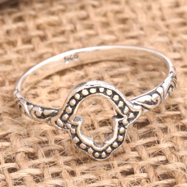 Alternate image for Sterling Silver Cocktail Ring with Hamsa Formation from Bali Hamsa Shadow