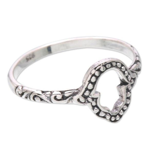 Alternate image for Sterling Silver Cocktail Ring with Hamsa Formation from Bali Hamsa Shadow