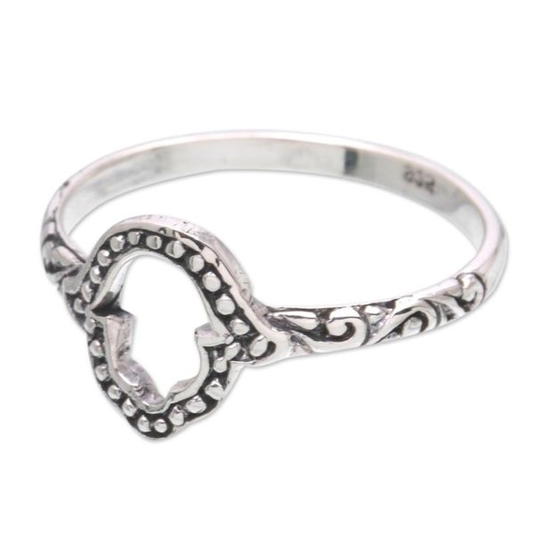 Alternate image for Sterling Silver Cocktail Ring with Hamsa Formation from Bali Hamsa Shadow
