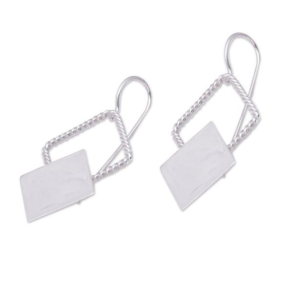Alternate image for Handcrafted 925 Sterling Silver Drop Earrings from Bali Your Reflection