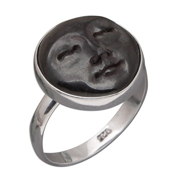 Alternate image for Sterling Silver and Horn Ring At Rest