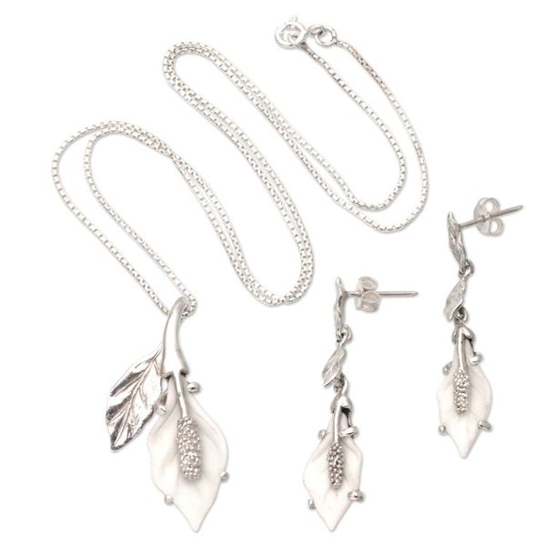 Alternate image for World Peace Symbolic Jewelry Set Handmade Bali Garden of Peace