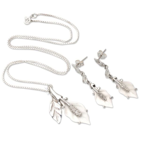 Alternate image for World Peace Symbolic Jewelry Set Handmade Bali Garden of Peace