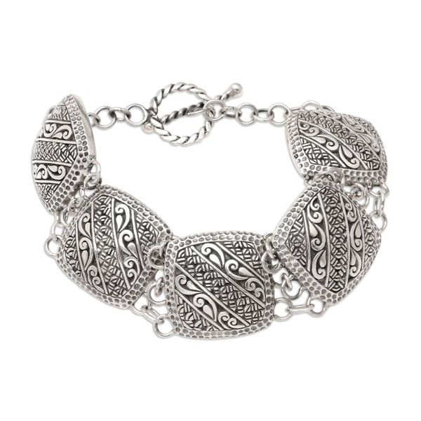 Alternate image for Handcrafted Sterling Silver Link Bracelet from Java Lets Be Friends