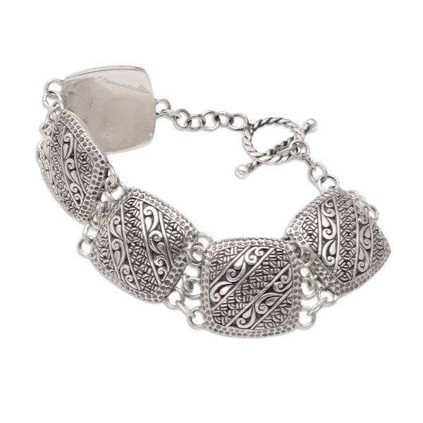 Alternate image for Handcrafted Sterling Silver Link Bracelet from Java Lets Be Friends
