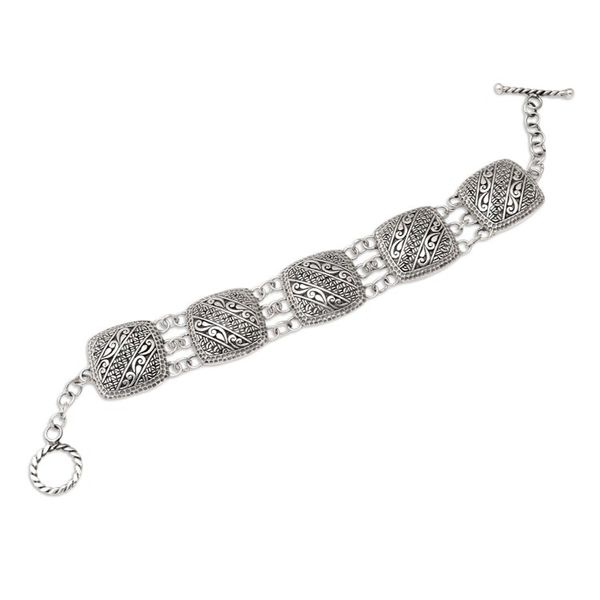 Alternate image for Handcrafted Sterling Silver Link Bracelet from Java Lets Be Friends