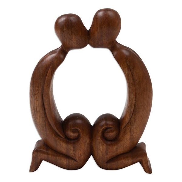 Alternate image for Romantic Wood Sculpture from Bali Healing Love