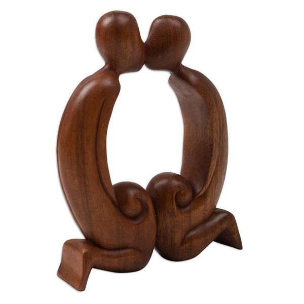 Alternate image for Romantic Wood Sculpture from Bali Healing Love