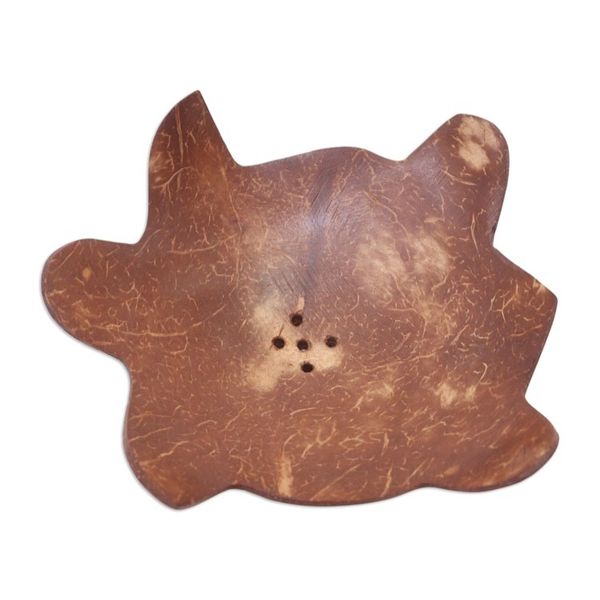 Alternate image for Coconut Shell Soap Dish with Turtle Motif Come Clean