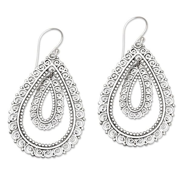 Alternate image for Hand Crafted Sterling Silver Dangle Earrings Steal a Glance